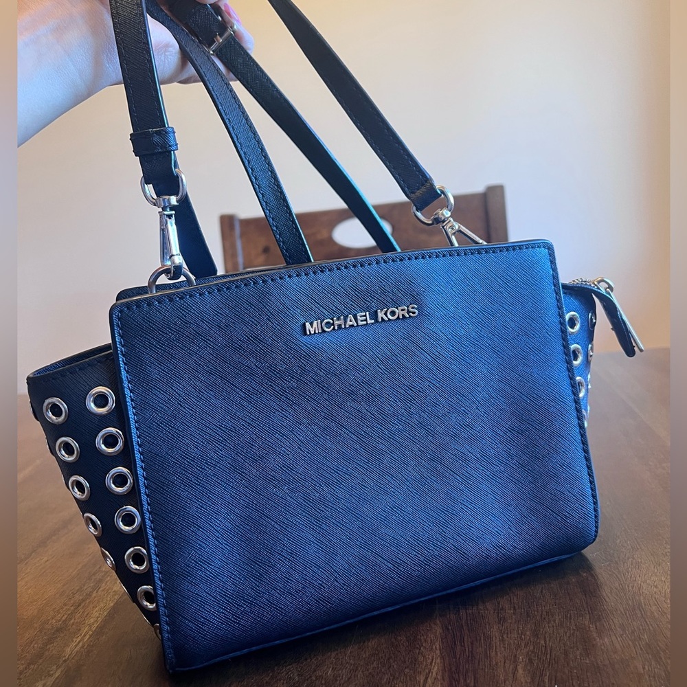 Michael Kors Selma Grommet Black Bag
